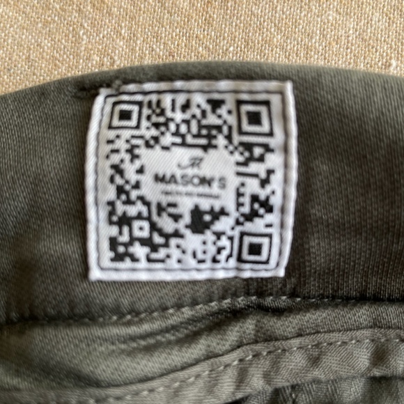 Mason's dark olive men's chino jogger cotton stretch pants size EU 48/US 38 - Picture 7 of 9